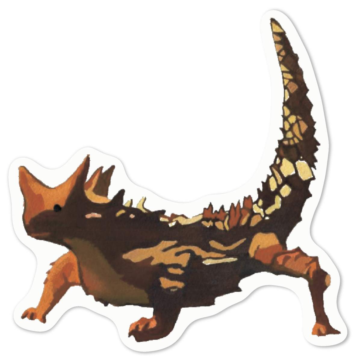 'Thorny Devil' White Premium Vinyl Decal Sticker – Waterproof, Durable & Easy to Apply - For Car Bumpers, Windows, Bins & More - Medium (100mm) (DW00107133)