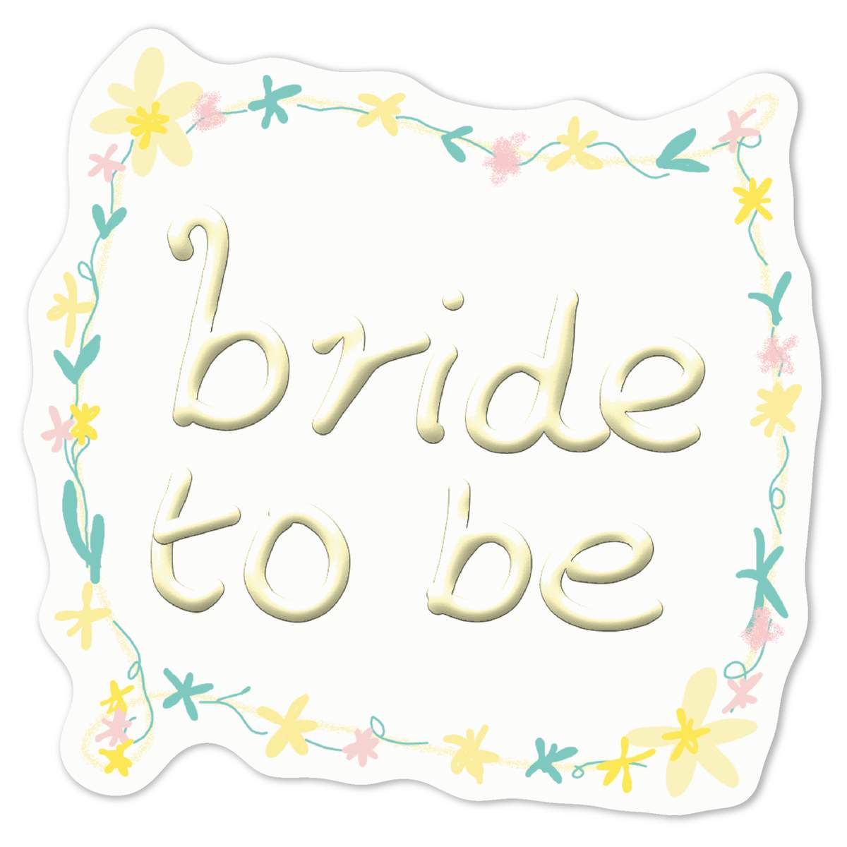'Bride To Be' White Premium Vinyl Decal Sticker – Waterproof, Durable & Easy to Apply - For Car Bumpers, Windows, Bins & More - Medium (100mm) (DW00120821)