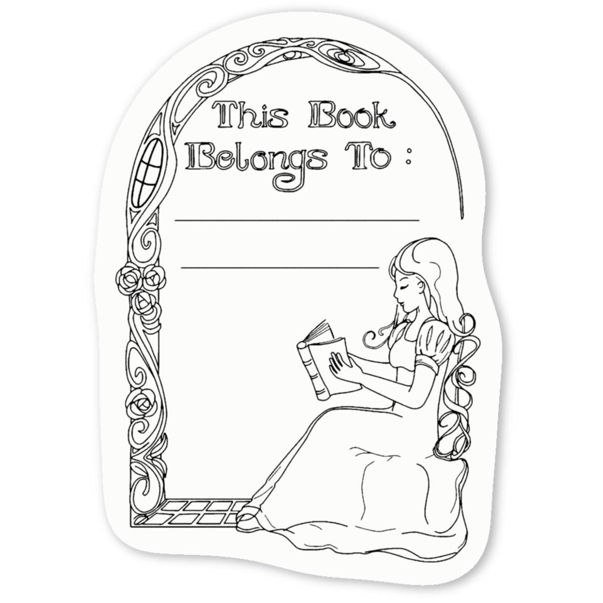 'This Book Belongs To' Premium Vinyl Decal Stickers – Waterproof, Durable & Easy to Apply - Ideal for Cars, Windows, Bins and More (DW004180)