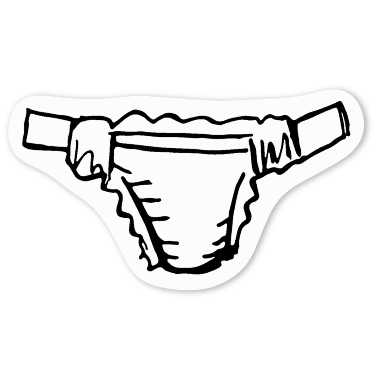 'Baby Nappy' Premium Vinyl Decal Stickers – Waterproof, Durable & Easy to Apply - Ideal for Cars, Windows, Bins and More (DW013726)