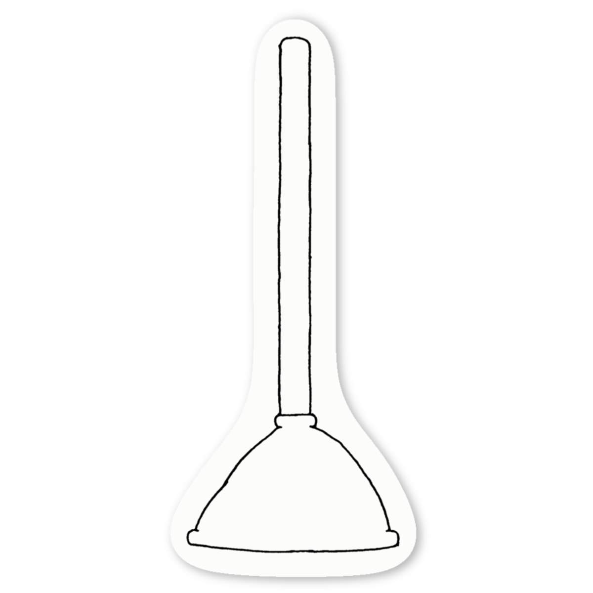 'Toilet Plunger' Premium Vinyl Decal Stickers – Waterproof, Durable & Easy to Apply - Ideal for Cars, Windows, Bins and More (DW013944)
