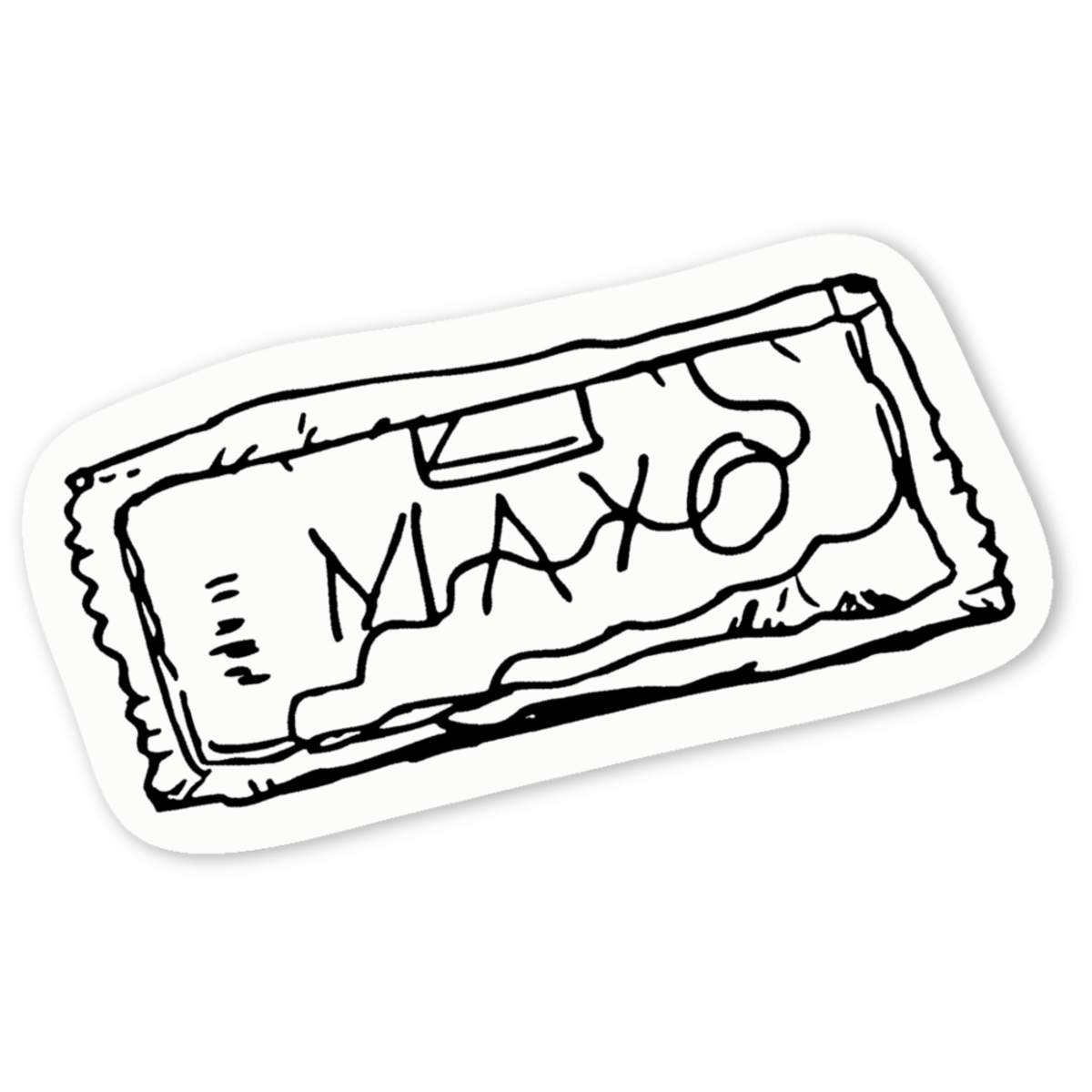 4 x 'Mayonnaise Sachet' White Premium Vinyl Decal Stickers – Waterproof, Durable & Easy to Apply - For Car Bumpers, Windows, Bins & More - Small (50mm) (DW00017877)