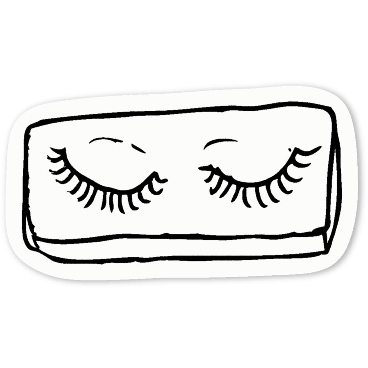 4 x 'False Eyelashes' White Premium Vinyl Decal Stickers – Waterproof, Durable & Easy to Apply - For Car Bumpers, Windows, Bins & More - Small (50mm) (DW00018565)