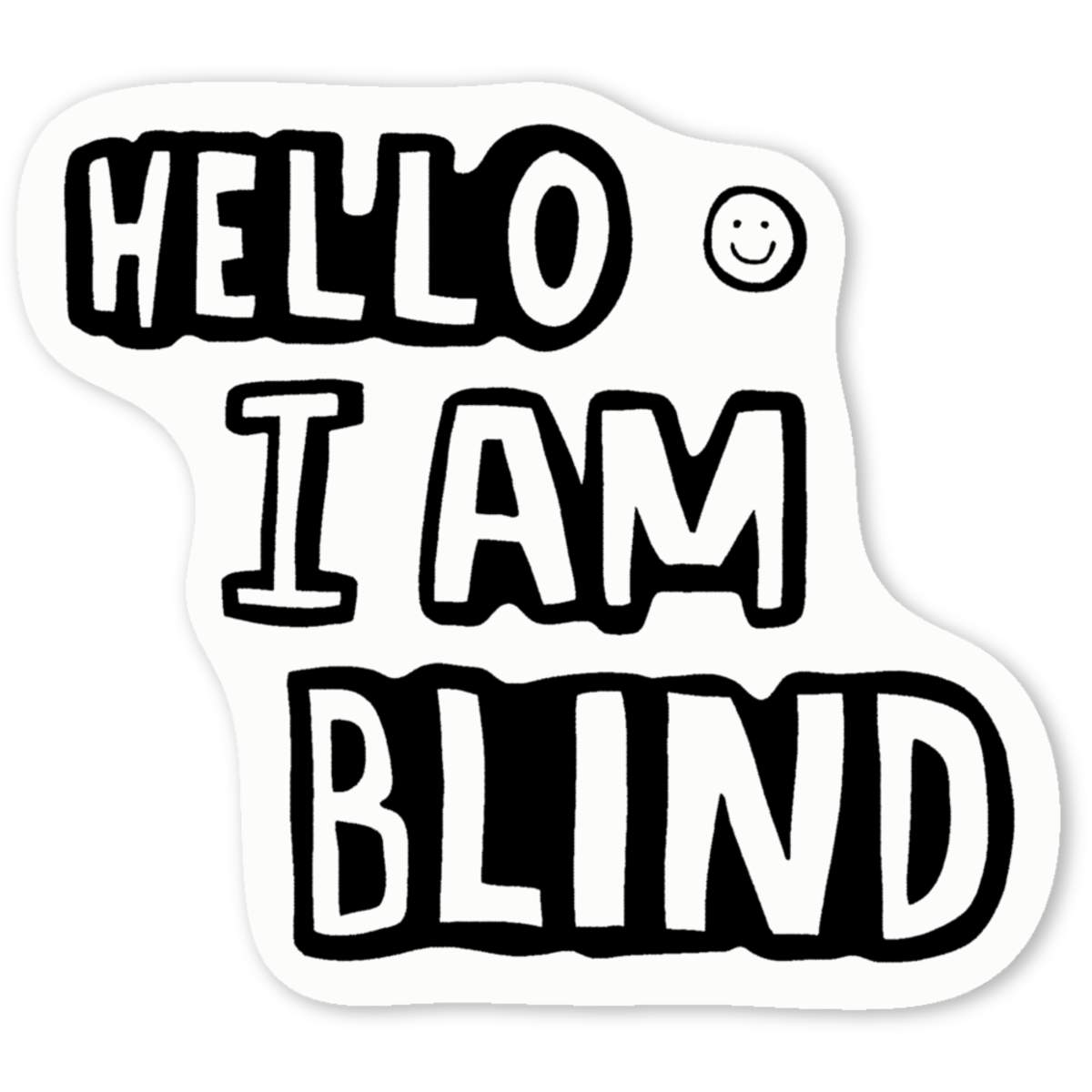 'Blind Greeting' Premium Vinyl Decal Stickers – Waterproof, Durable & Easy to Apply - Ideal for Cars, Windows, Bins and More (DW016430)