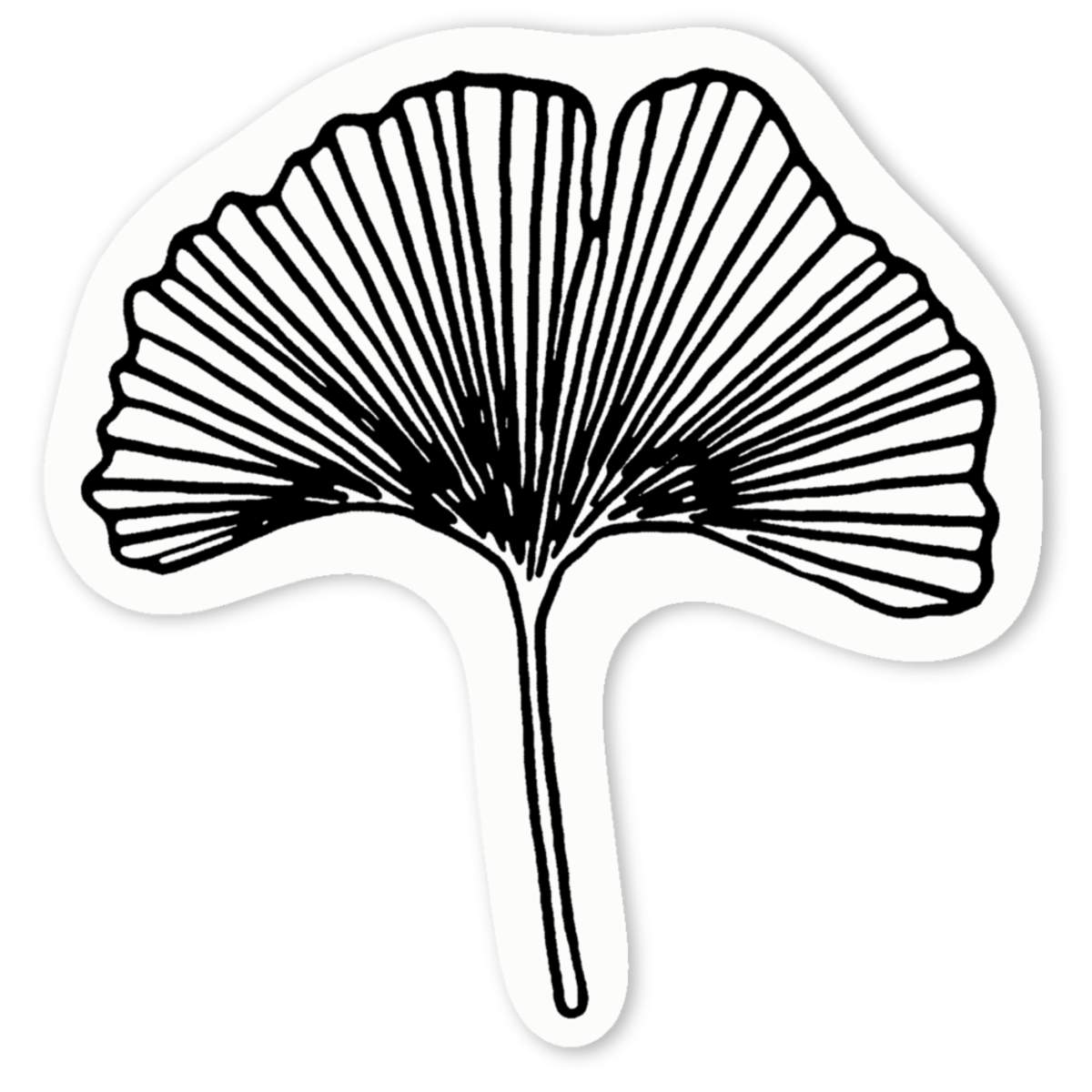 'Ginkgo Leaf' Premium Vinyl Decal Stickers – Waterproof, Durable & Easy to Apply - Ideal for Cars, Windows, Bins and More (DW018603)