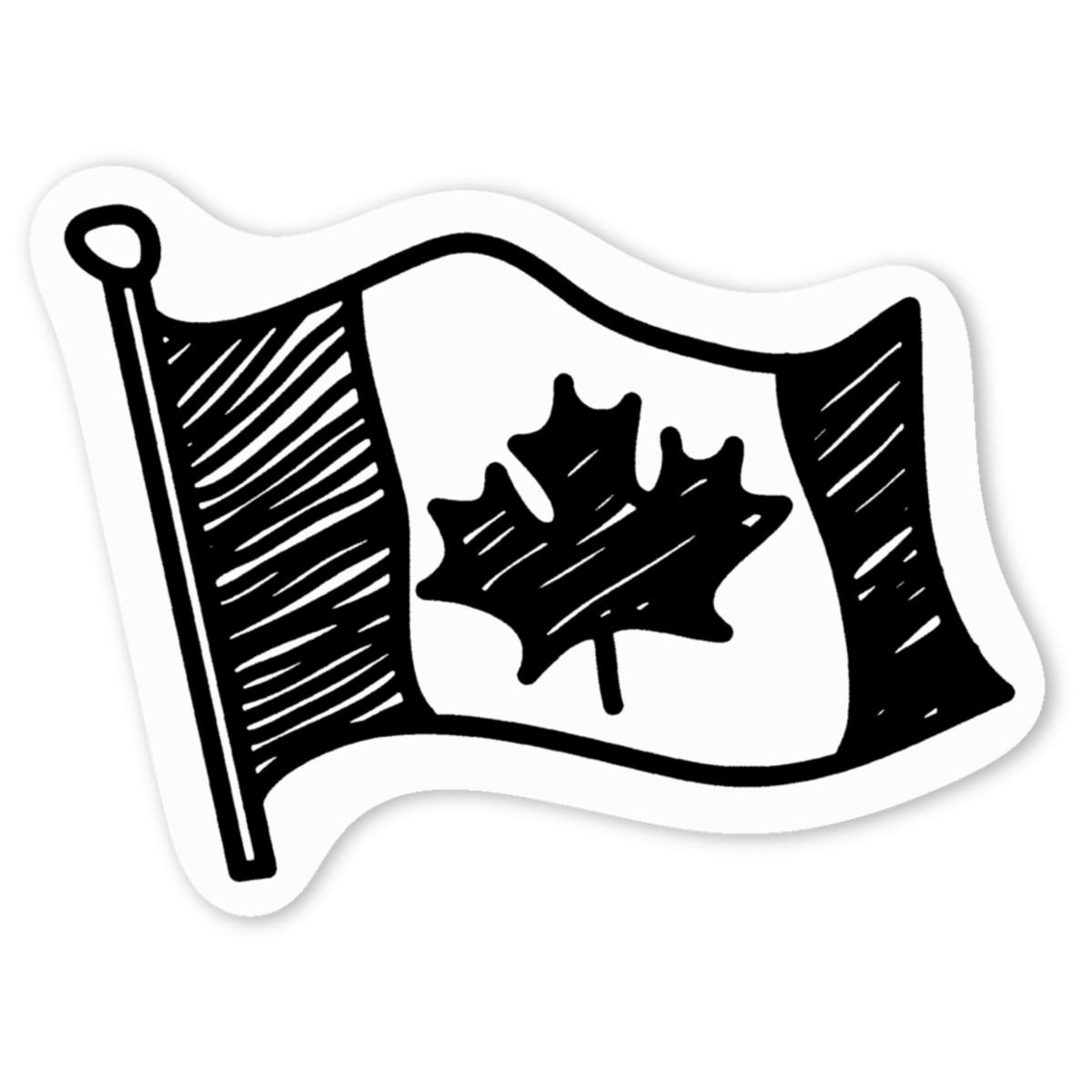 'Canadian Flag' Premium Vinyl Decal Stickers – Waterproof, Durable & Easy to Apply - Ideal for Cars, Windows, Bins and More (DW018931)