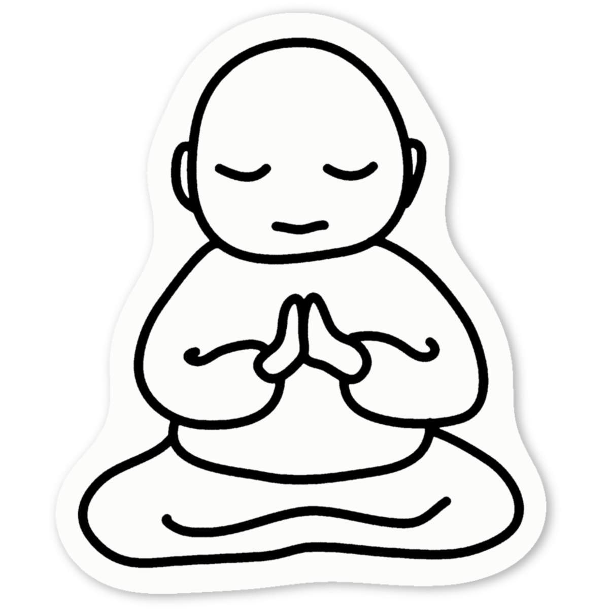 'Buddhist Monk' Premium Vinyl Decal Stickers – Waterproof, Durable & Easy to Apply - Ideal for Cars, Windows, Bins and More (DW018965)