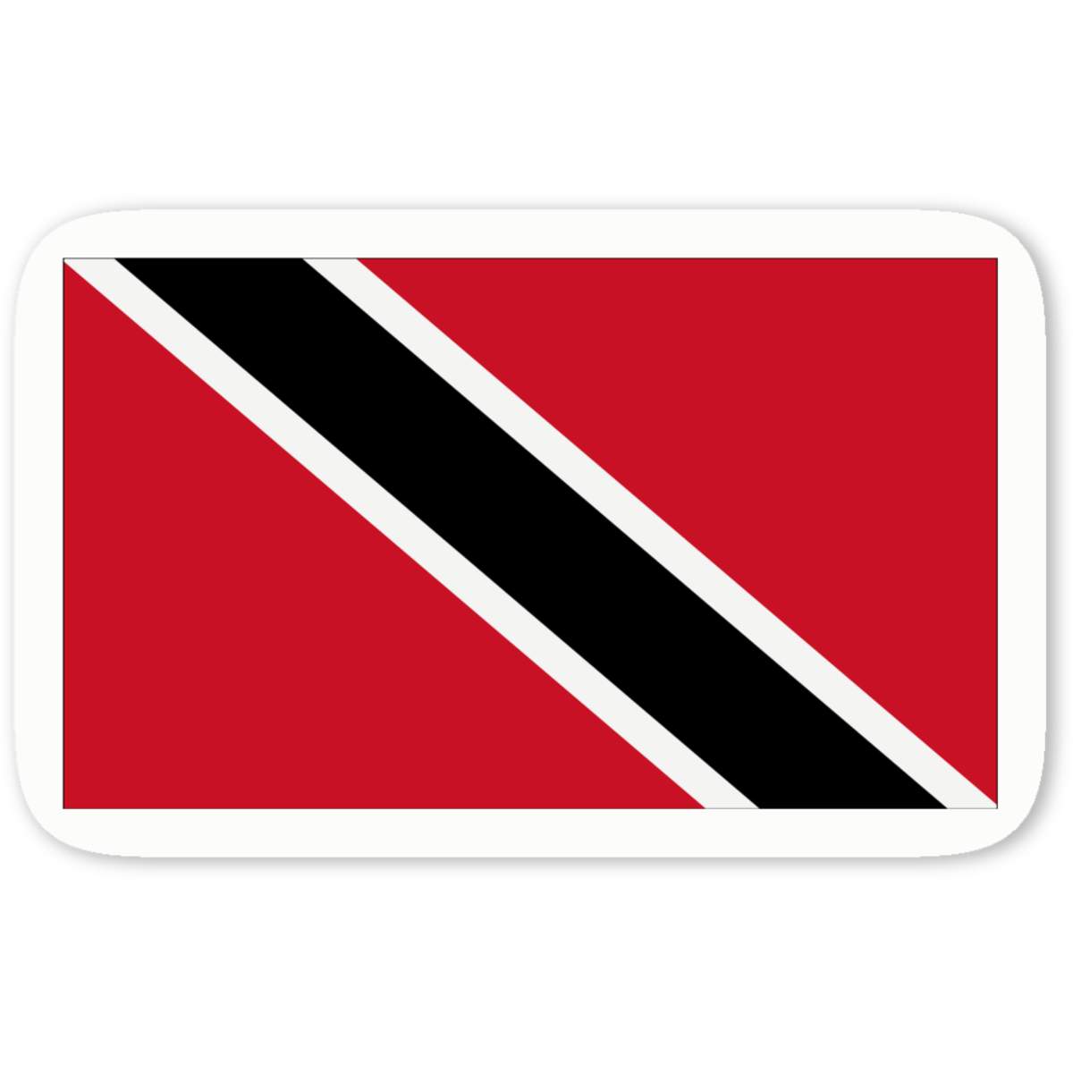 'Trinidad & Tobago Flag' Premium Vinyl Decal Stickers – Waterproof, Durable & Easy to Apply - Ideal for Cars, Windows, Bins and More (DW023895)