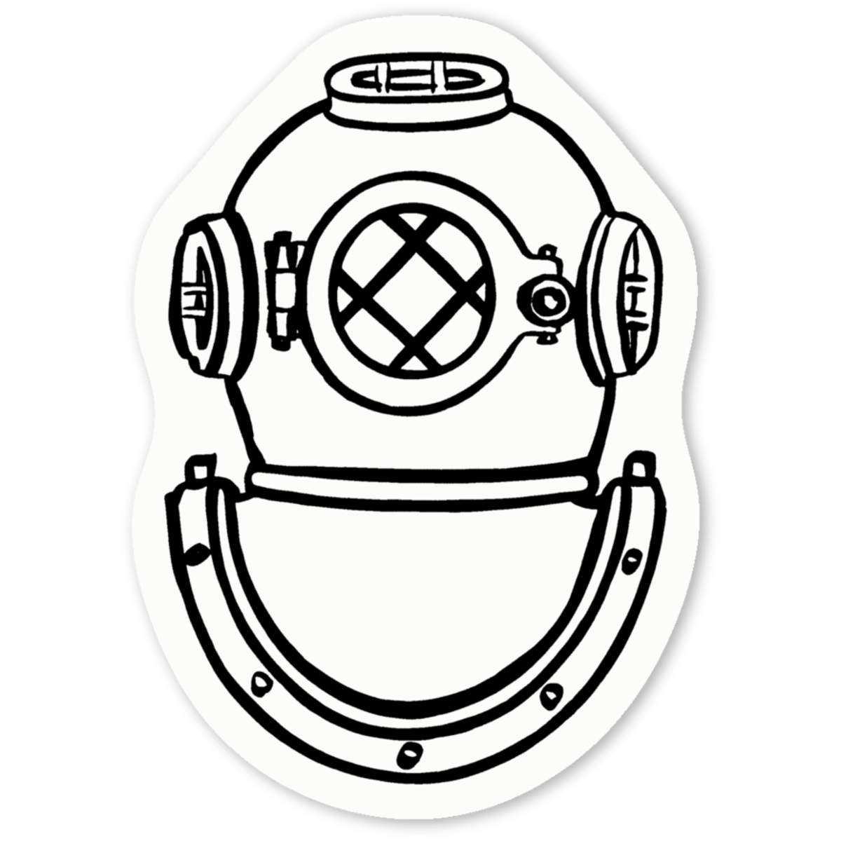 'Diving Helmet' Premium Vinyl Decal Stickers – Waterproof, Durable & Easy to Apply - Ideal for Cars, Windows, Bins and More (DW024153)