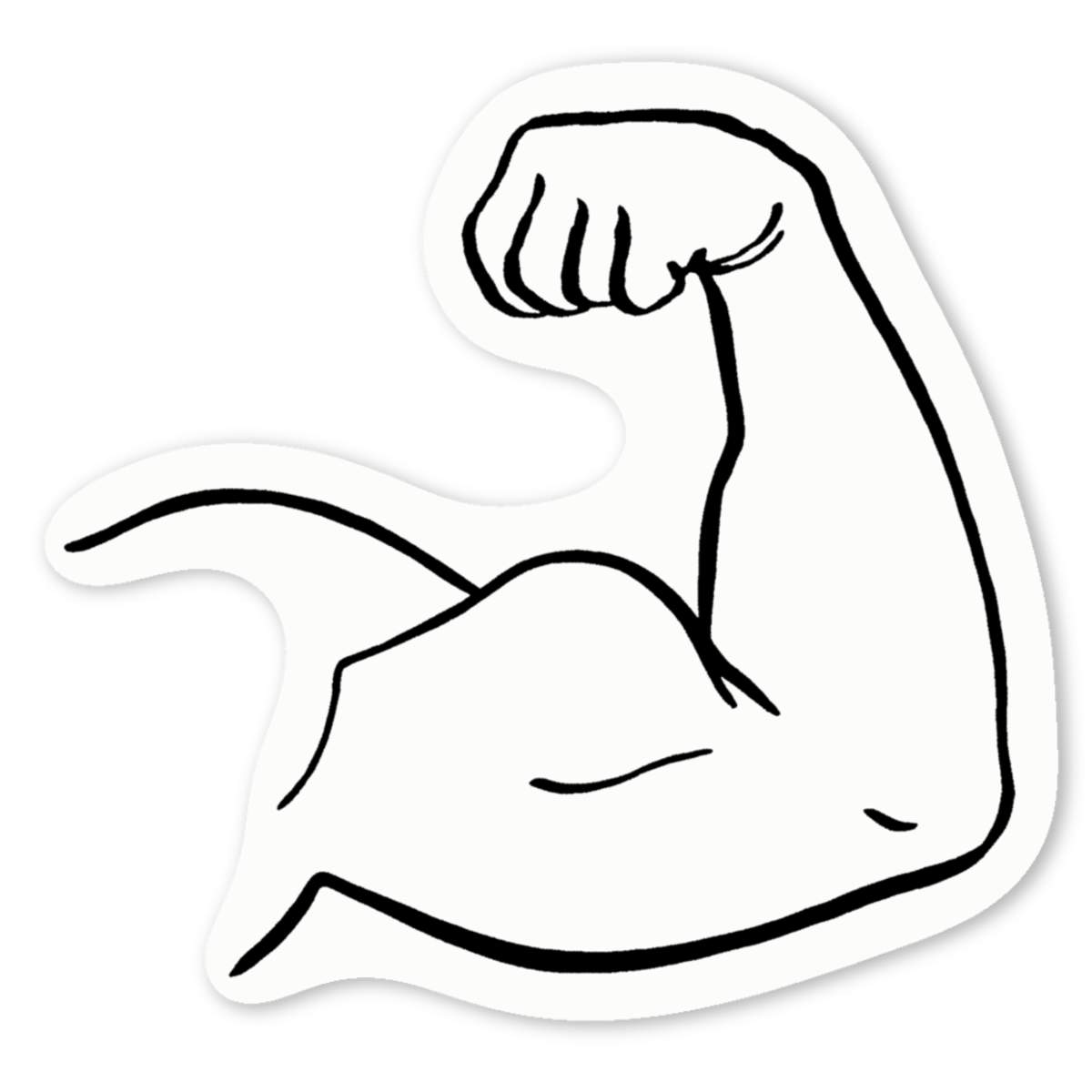'Bicep' Premium Vinyl Decal Stickers – Waterproof, Durable & Easy to Apply - Ideal for Cars, Windows, Bins and More (DW024494)