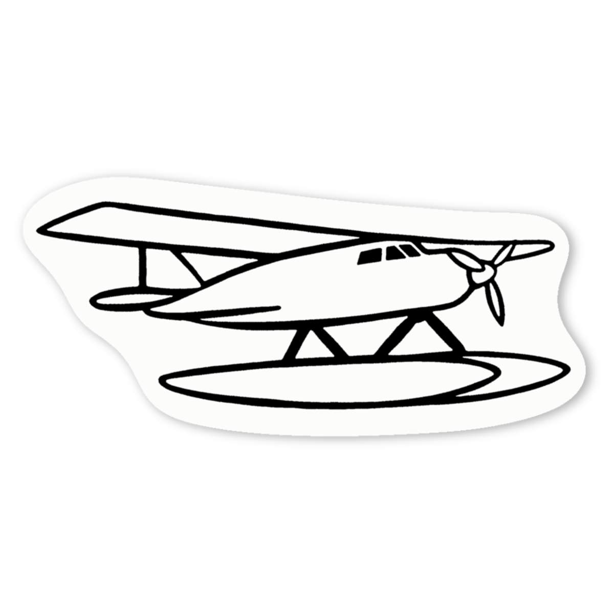 'Seaplane' Premium Vinyl Decal Stickers – Waterproof, Durable & Easy to Apply - Ideal for Cars, Windows, Bins and More (DW024497)