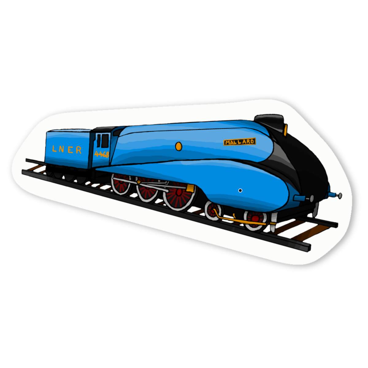 'Mallard Steam Train' Premium Vinyl Decal Stickers – Waterproof, Durable & Easy to Apply - Ideal for Cars, Windows, Bins and More (DW024727)