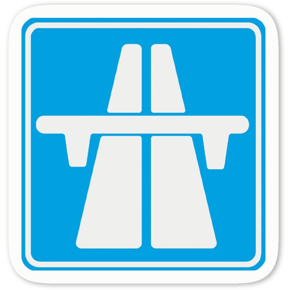 'Motorway Sign' Premium Vinyl Decal Stickers – Waterproof, Durable & Easy to Apply - Ideal for Cars, Windows, Bins and More (DW024733)