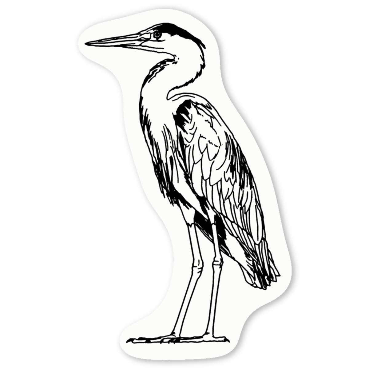 'Heron' Premium Vinyl Decal Stickers – Waterproof, Durable & Easy to Apply - Ideal for Cars, Windows, Bins and More (DW027664)