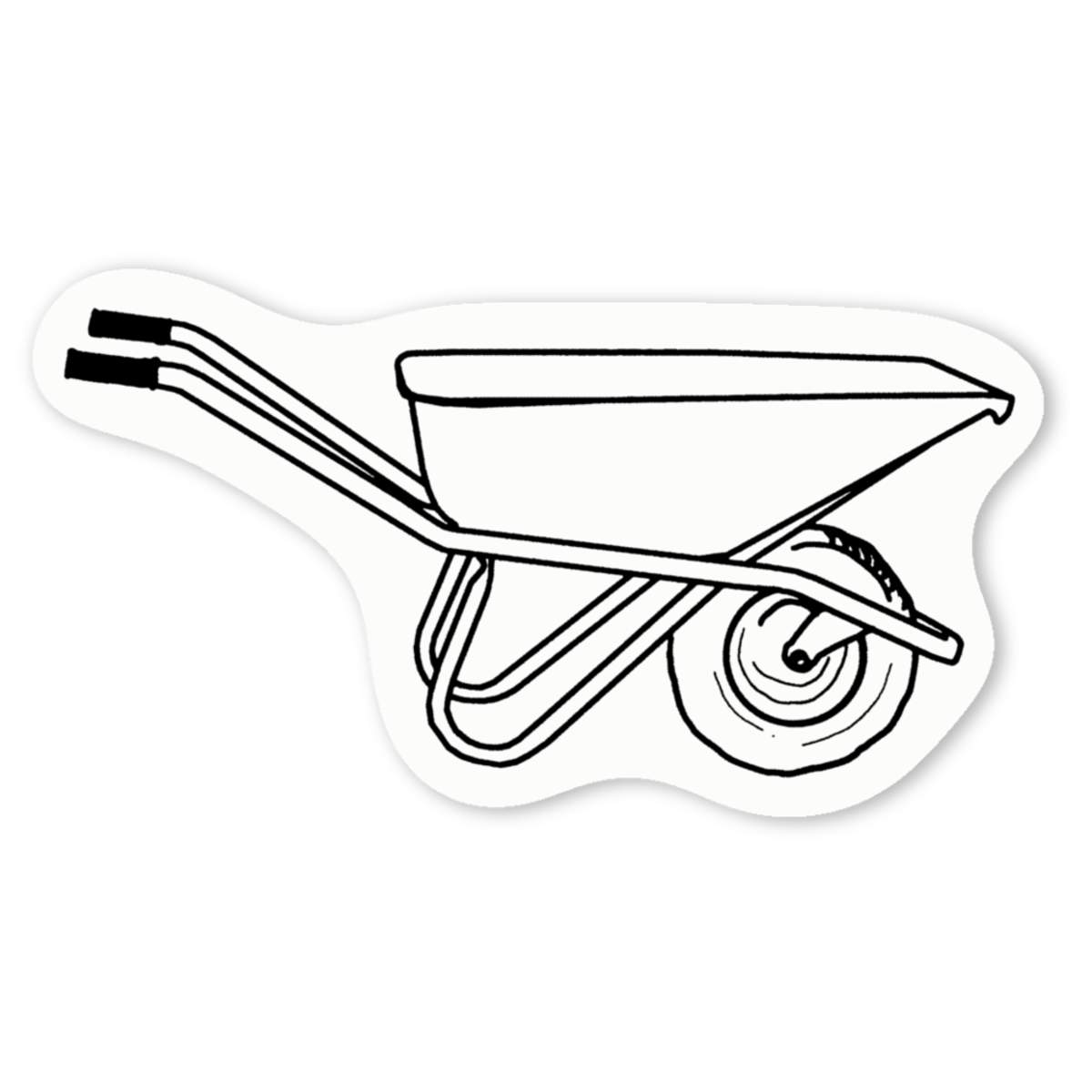 'Wheelbarrow' Premium Vinyl Decal Stickers – Waterproof, Durable & Easy to Apply - Ideal for Cars, Windows, Bins and More (DW027670)