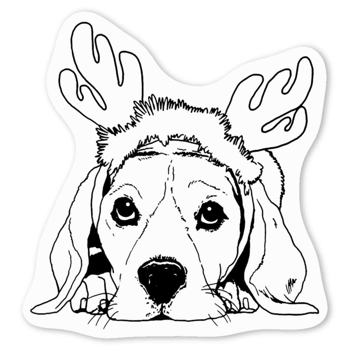 'Christmas Dog' Premium Vinyl Decal Stickers – Waterproof, Durable & Easy to Apply - Ideal for Cars, Windows, Bins and More (DW027736)