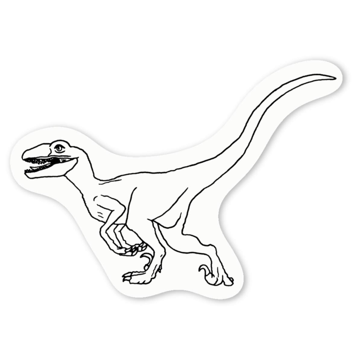 'Velociraptor' Premium Vinyl Decal Stickers – Waterproof, Durable & Easy to Apply - Ideal for Cars, Windows, Bins and More (DW028477)