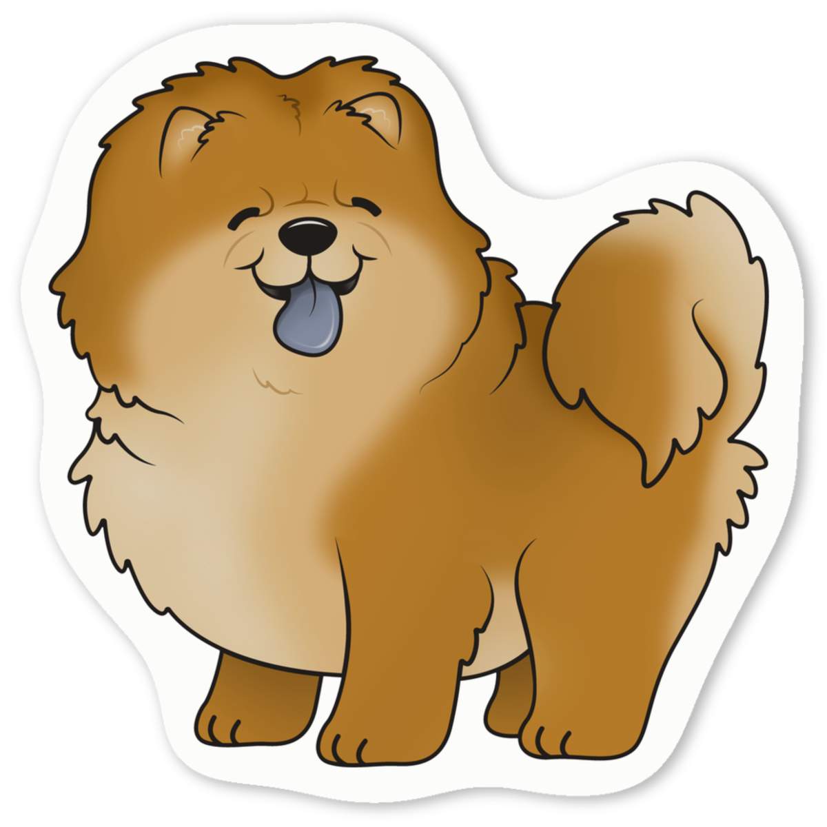 'Chow Chow Dog' Premium Vinyl Decal Stickers – Waterproof, Durable & Easy to Apply - Ideal for Cars, Windows, Bins and More (DW029783)