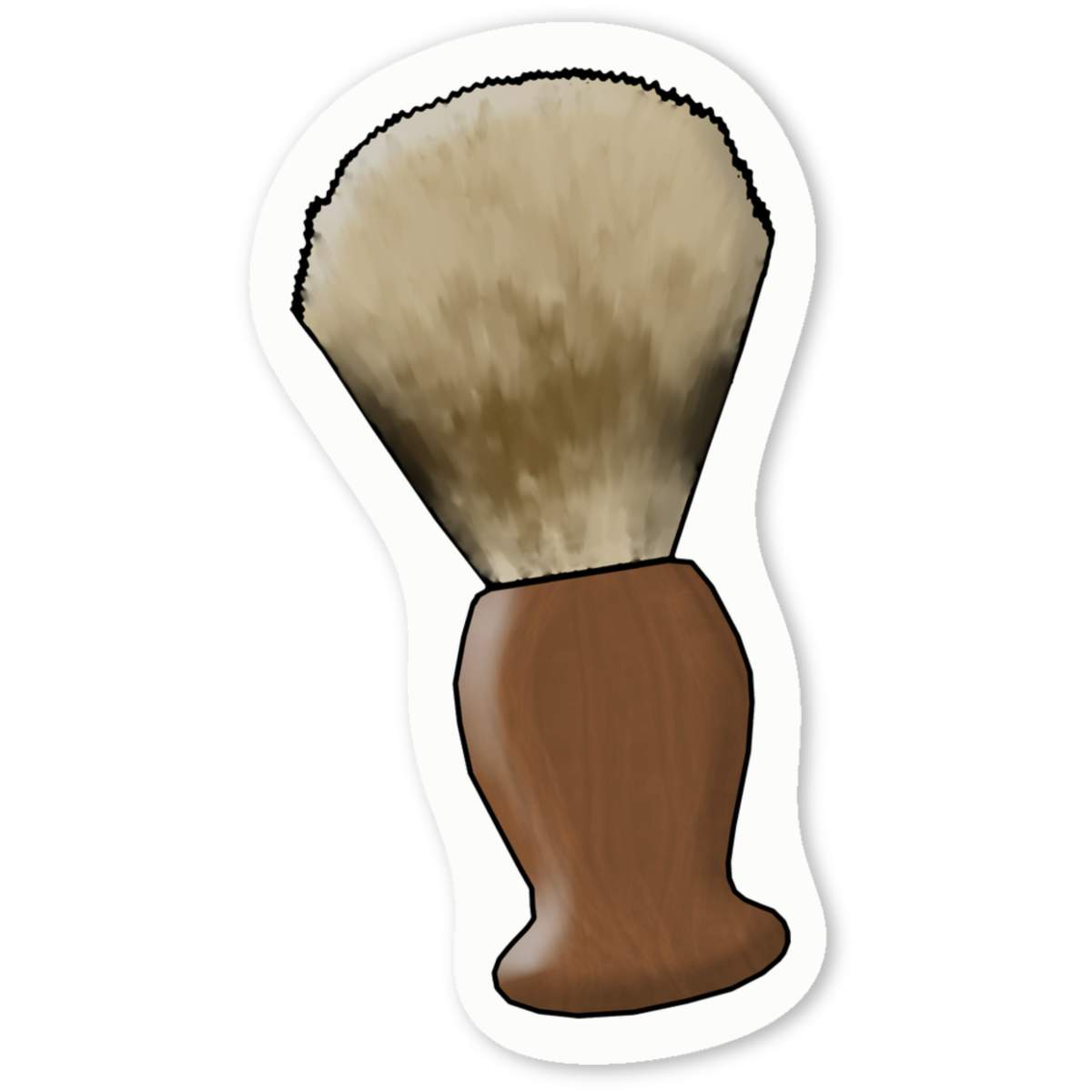 'Shaving Brush' Premium Vinyl Decal Stickers – Waterproof, Durable & Easy to Apply - Ideal for Cars, Windows, Bins and More (DW029924)