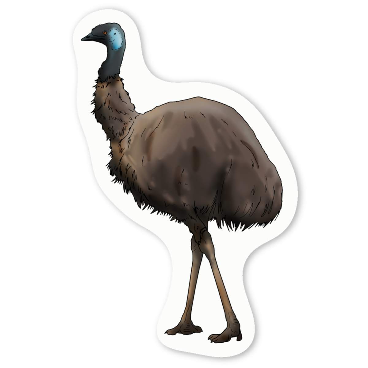 'Emu' Premium Vinyl Decal Stickers – Waterproof, Durable & Easy to Apply - Ideal for Cars, Windows, Bins and More (DW030395)