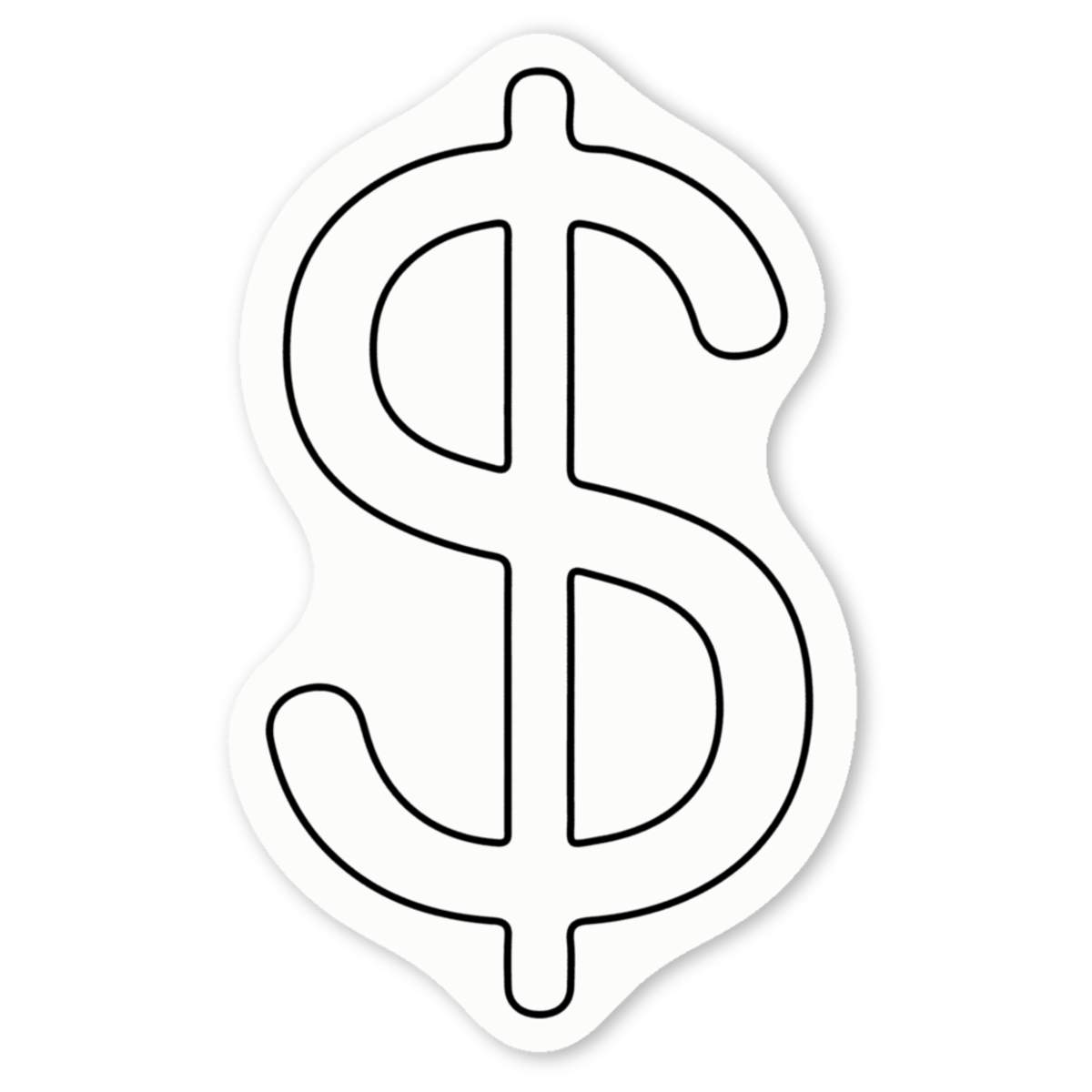'Dollar Symbol' Premium Vinyl Decal Stickers – Waterproof, Durable & Easy to Apply - Ideal for Cars, Windows, Bins and More (DW030421)