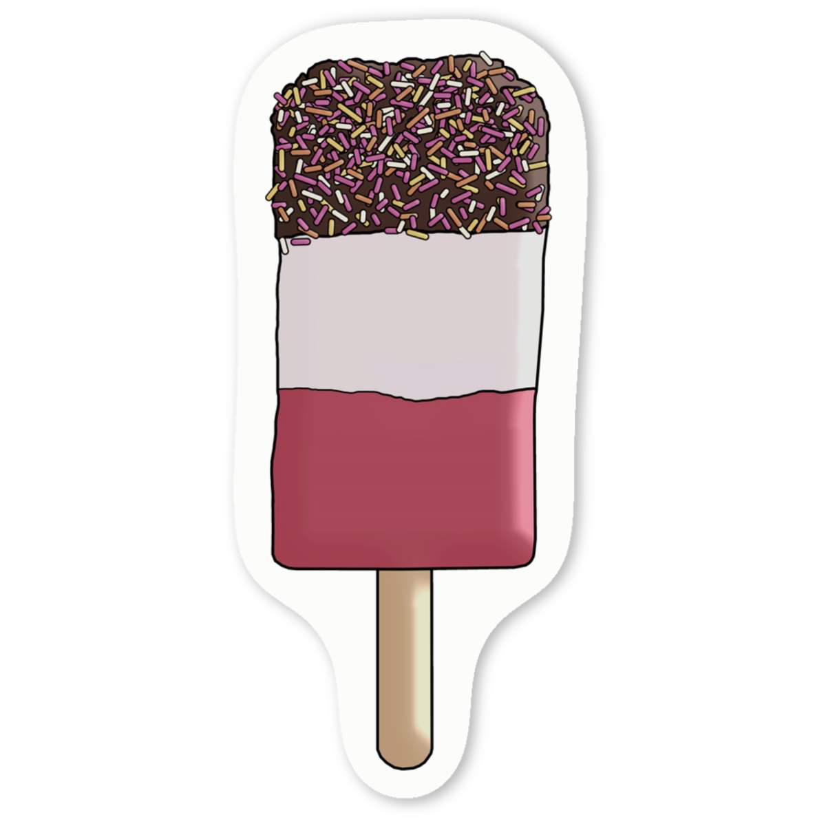 'Sprinkle Ice Lolly' Premium Vinyl Decal Stickers – Waterproof, Durable & Easy to Apply - Ideal for Cars, Windows, Bins and More (DW030602)