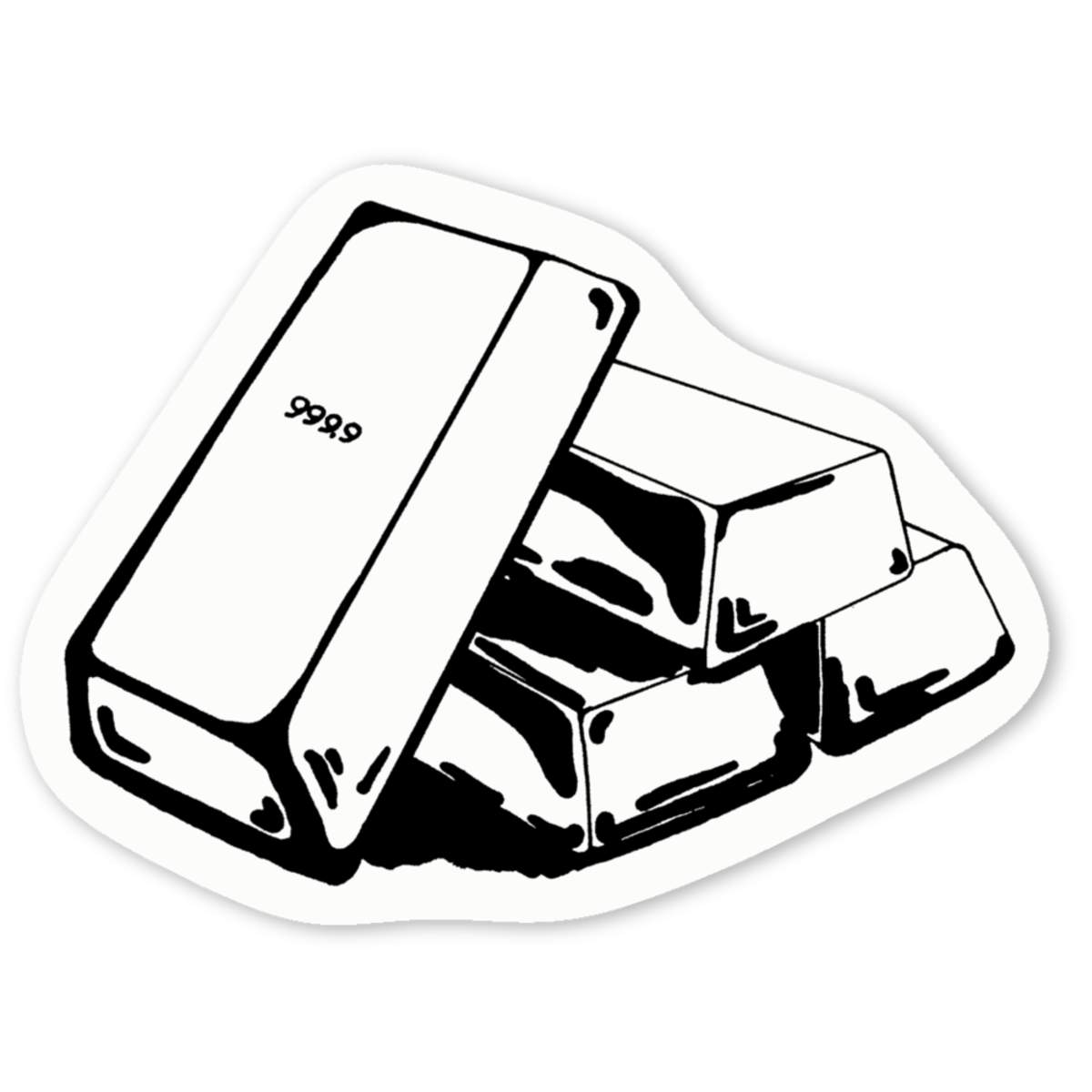 'Gold Bars' Premium Vinyl Decal Stickers – Waterproof, Durable & Easy to Apply - Ideal for Cars, Windows, Bins and More (DW030860)