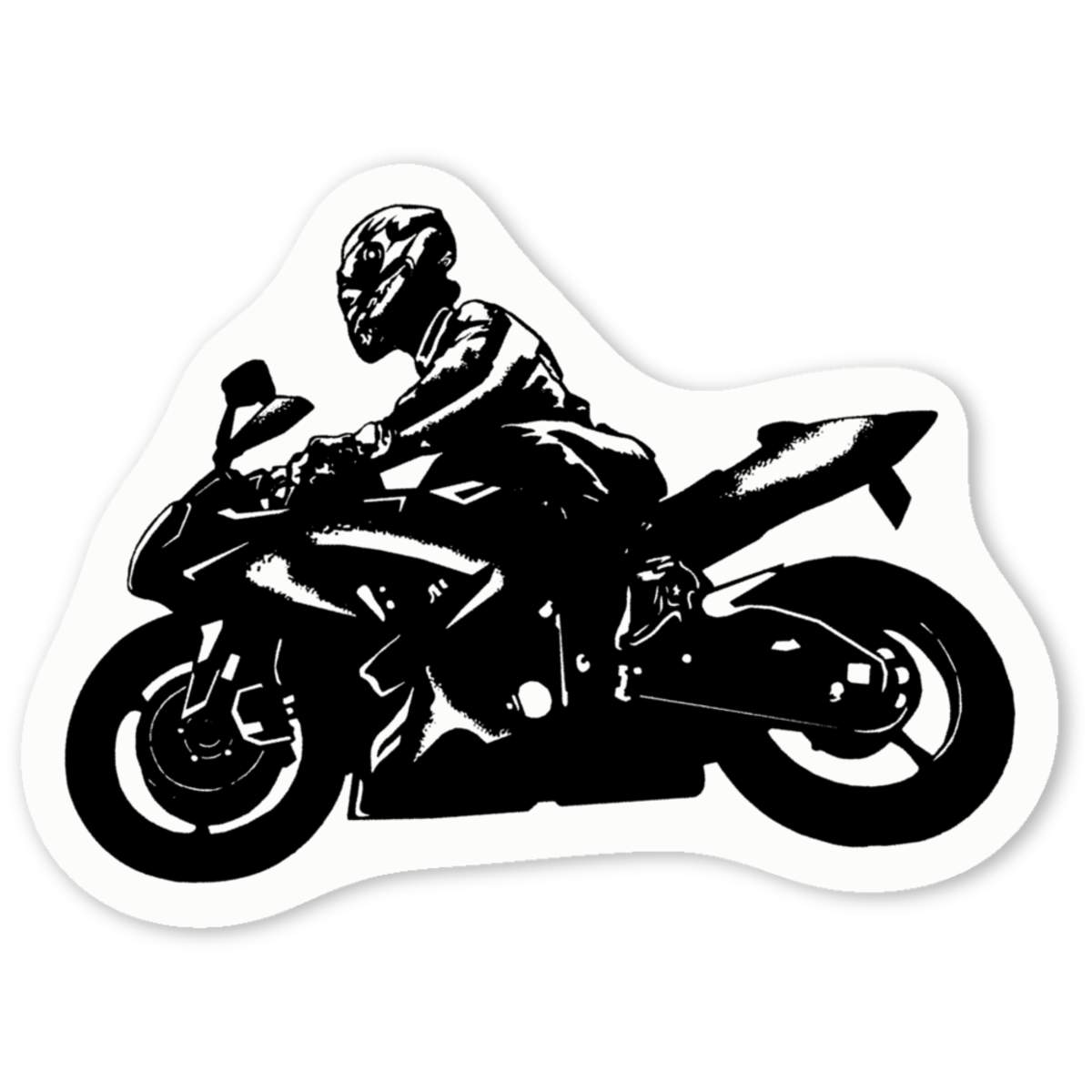 'Motorcyclist' Premium Vinyl Decal Stickers – Waterproof, Durable & Easy to Apply - Ideal for Cars, Windows, Bins and More (DW030952)