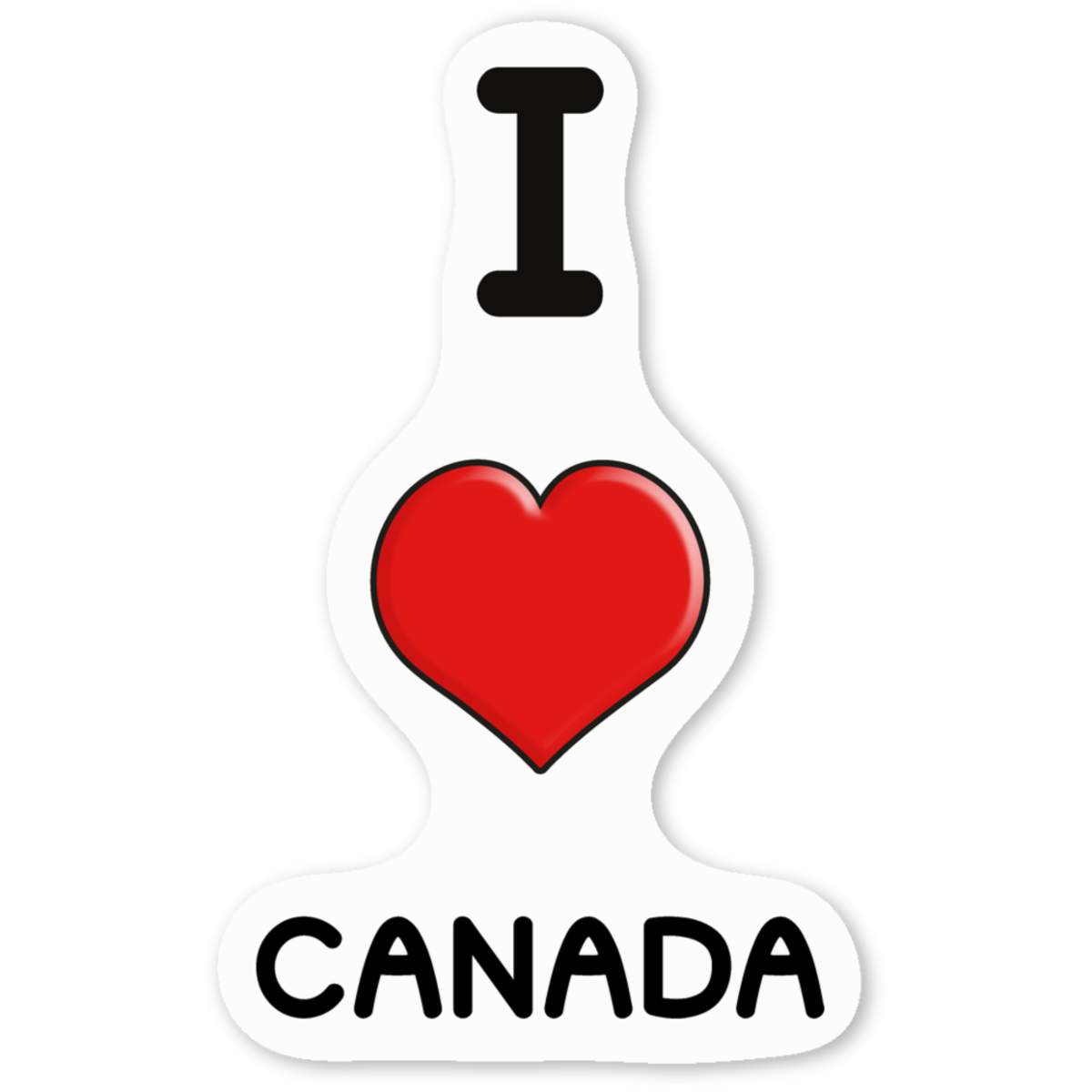 'I Love Canada' Premium Vinyl Decal Stickers – Waterproof, Durable & Easy to Apply - Ideal for Cars, Windows, Bins and More (DW032569)
