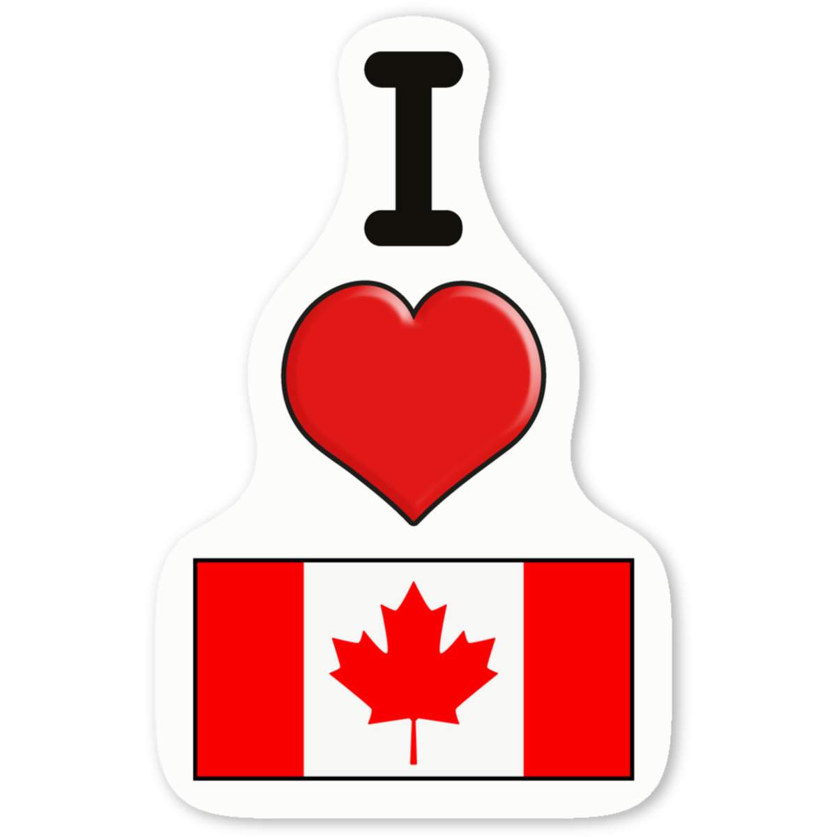 'I Love Canada' Premium Vinyl Decal Stickers – Waterproof, Durable & Easy to Apply - Ideal for Cars, Windows, Bins and More (DW032571)
