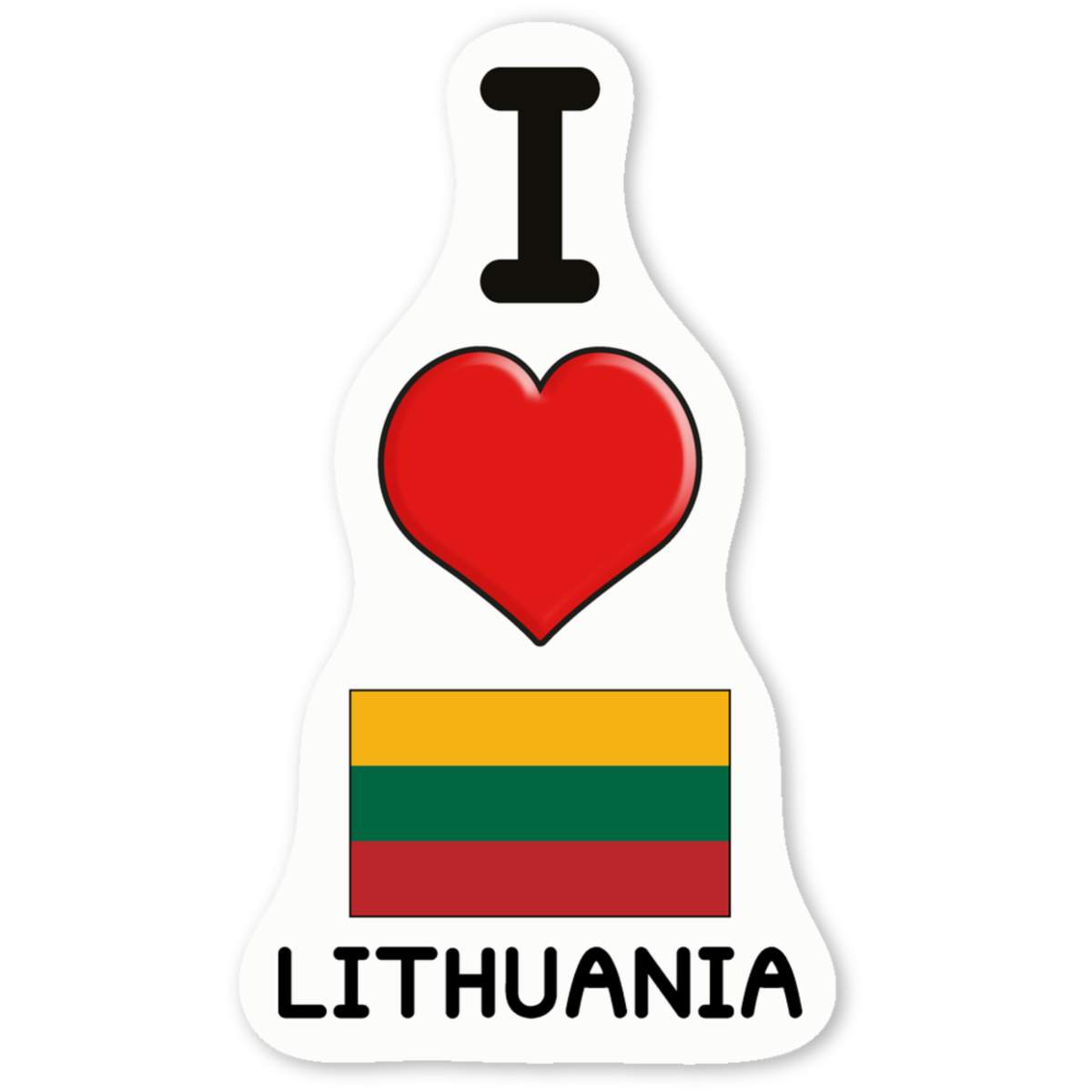 'I Love Lithuania' Premium Vinyl Decal Stickers – Waterproof, Durable & Easy to Apply - Ideal for Cars, Windows, Bins and More (DW032819)