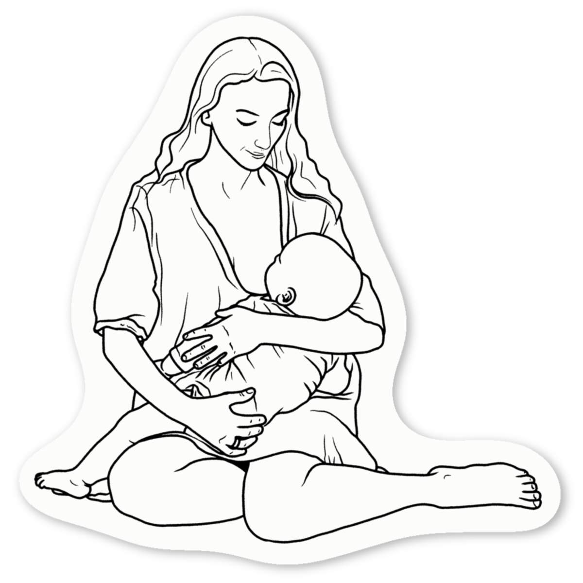 'Breastfeeding Mother' Premium Vinyl Decal Stickers – Waterproof, Durable & Easy to Apply - Ideal for Cars, Windows, Bins and More (DW035790)