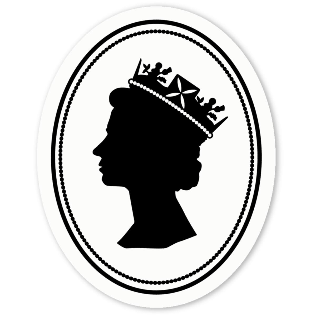 'Queen Elizabeth II' Premium Vinyl Decal Stickers – Waterproof, Durable & Easy to Apply - Ideal for Cars, Windows, Bins and More (DW036143)