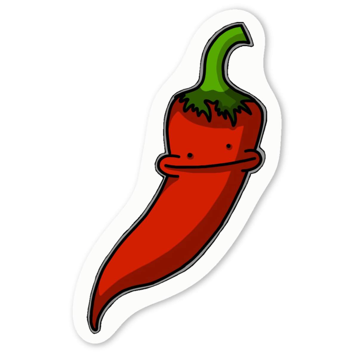 'Chili Pepper Character' Premium Vinyl Decal Stickers – Waterproof, Durable & Easy to Apply - Ideal for Cars, Windows, Bins and More (DW036272)