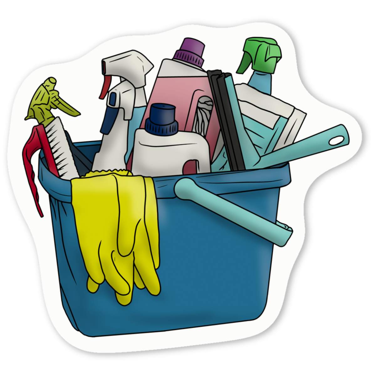 'Cleaning Products' Premium Vinyl Decal Stickers – Waterproof, Durable & Easy to Apply - Ideal for Cars, Windows, Bins and More (DW036641)