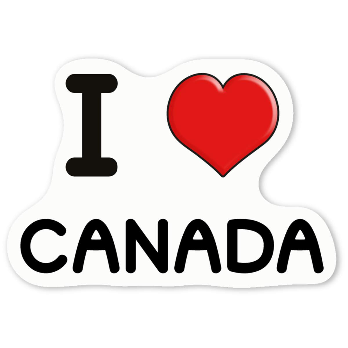 'I Love Canada' Premium Vinyl Decal Stickers – Waterproof, Durable & Easy to Apply - Ideal for Cars, Windows, Bins and More (DW032557)