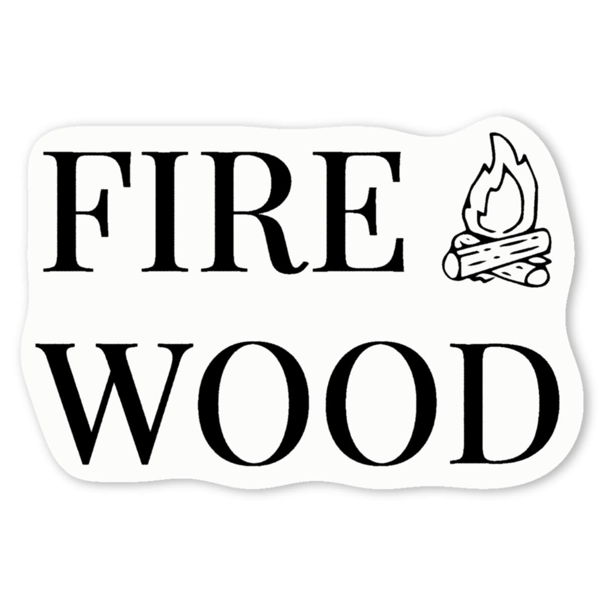 'Firewood' Premium Vinyl Decal Stickers – Waterproof, Durable & Easy to Apply - Ideal for Cars, Windows, Bins and More (DW038541)