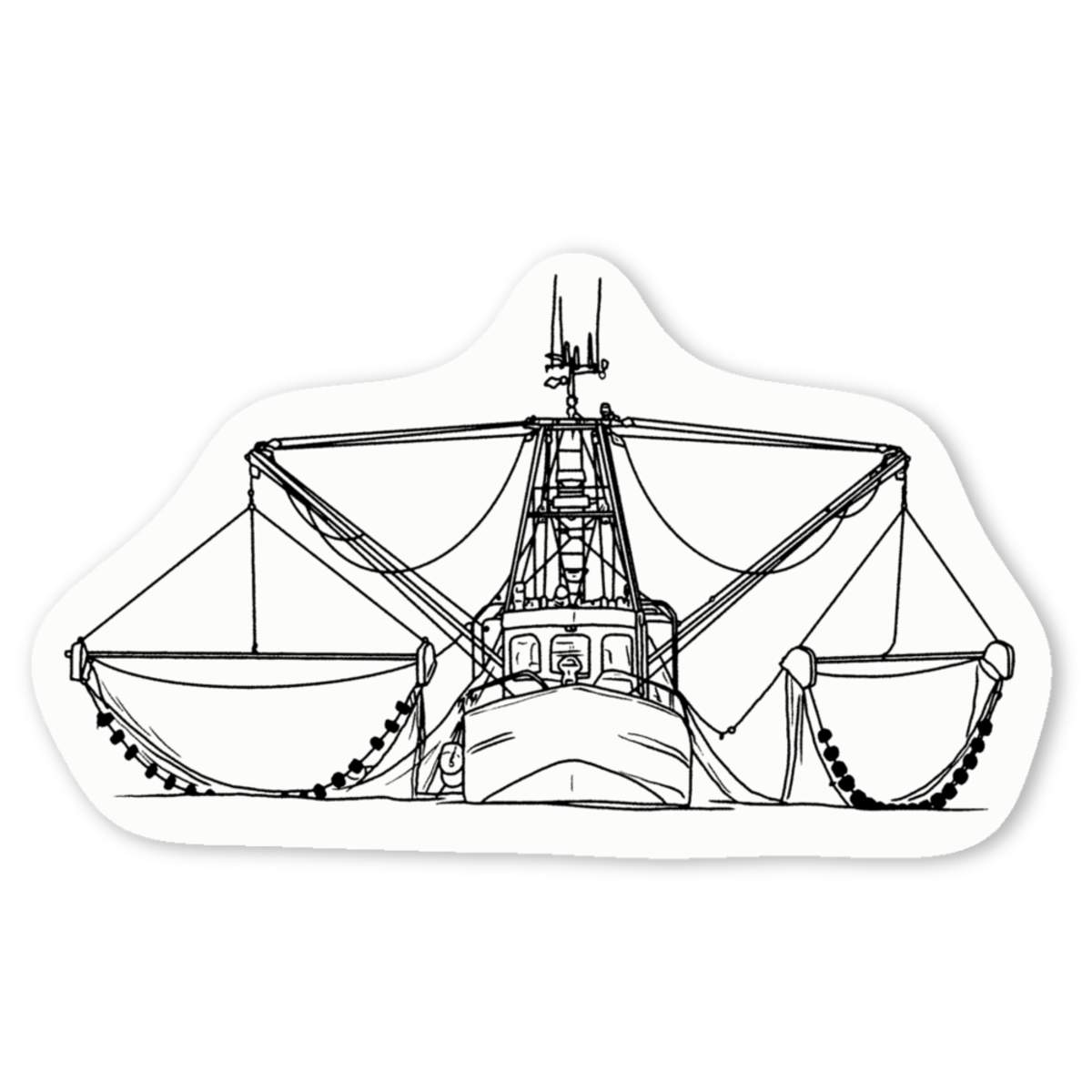 'Fishing Boat' Premium Vinyl Decal Stickers – Waterproof, Durable & Easy to Apply - Ideal for Cars, Windows, Bins and More (DW038673)