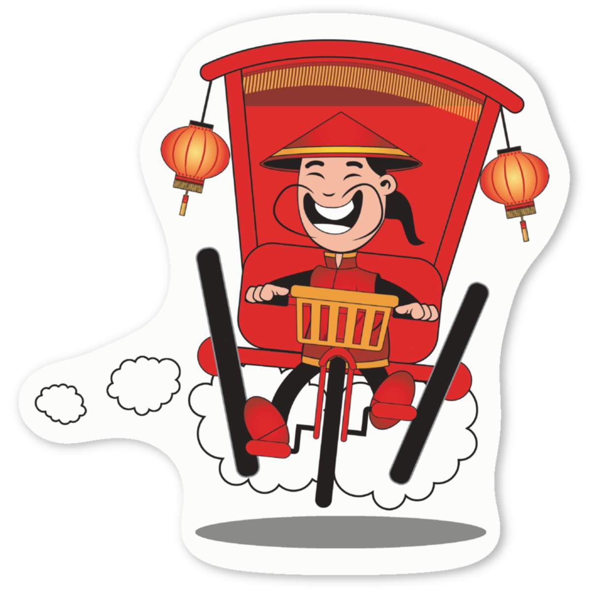 'Rickshaw' Premium Vinyl Decal Stickers – Waterproof, Durable & Easy to Apply - Ideal for Cars, Windows, Bins and More (DW038992)