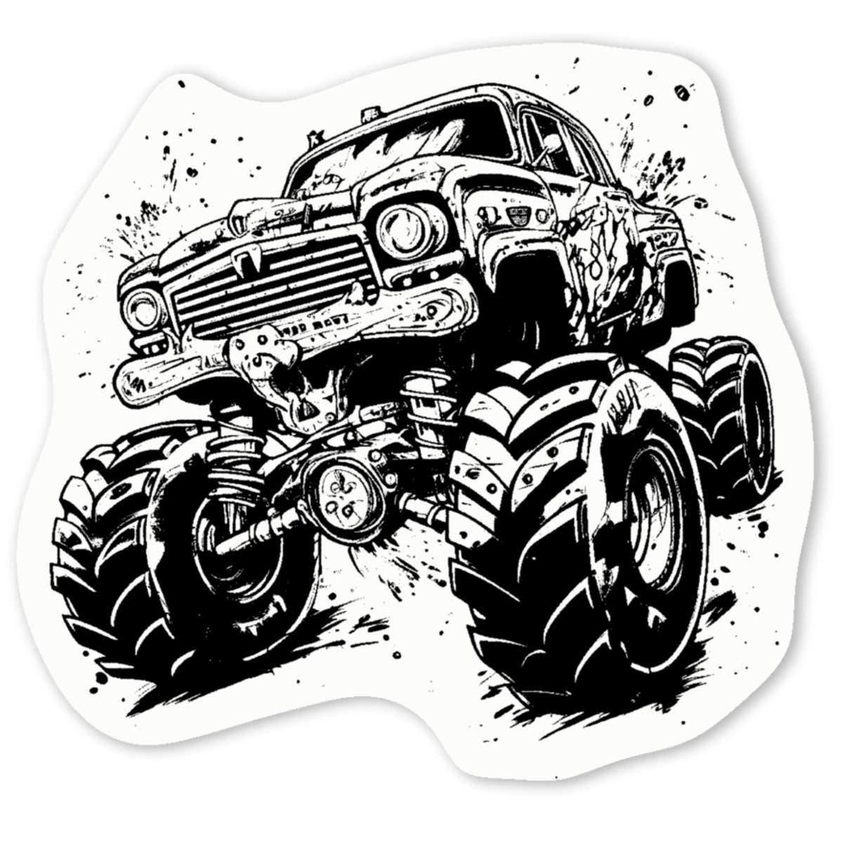 'Monster Truck' Premium Vinyl Decal Stickers – Waterproof, Durable & Easy to Apply - Ideal for Cars, Windows, Bins and More (DW039815)