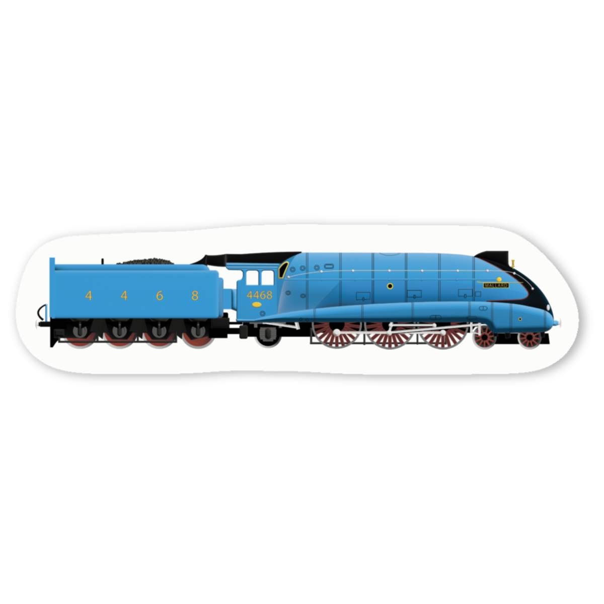 'Mallard Steam Train' Premium Vinyl Decal Stickers – Waterproof, Durable & Easy to Apply - Ideal for Cars, Windows, Bins and More (DW039956)