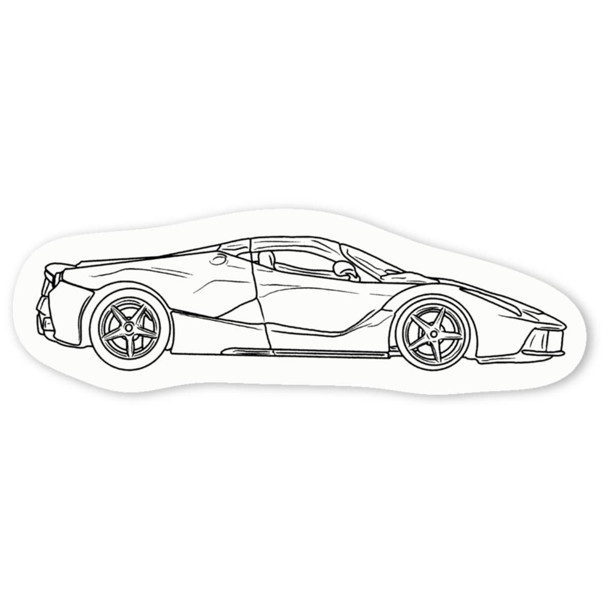 'Fancy Sports Car' Premium Vinyl Decal Stickers – Waterproof, Durable & Easy to Apply - Ideal for Cars, Windows, Bins and More (DW040505)