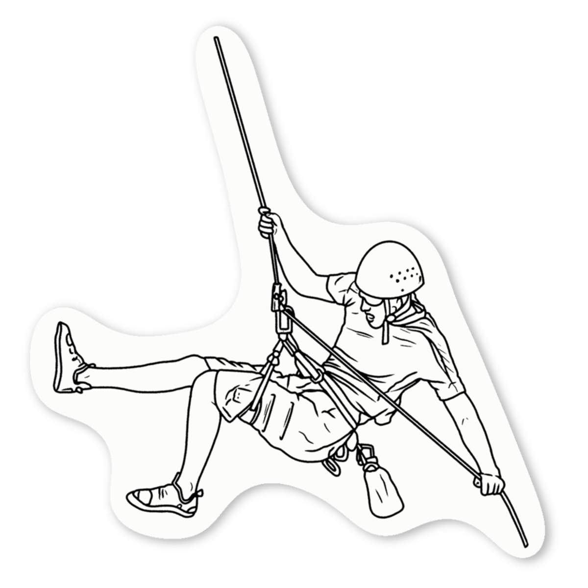 'Rock Climber Abseiling' Premium Vinyl Decal Stickers – Waterproof, Durable & Easy to Apply - Ideal for Cars, Windows, Bins and More (DW042954)