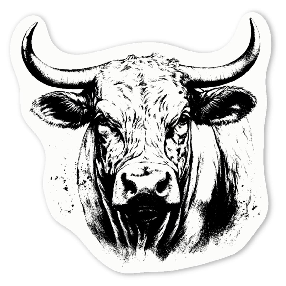 'bull' Premium Vinyl Decal Stickers – Waterproof, Durable & Easy to Apply - Ideal for Cars, Windows, Bins and More (DW042988)