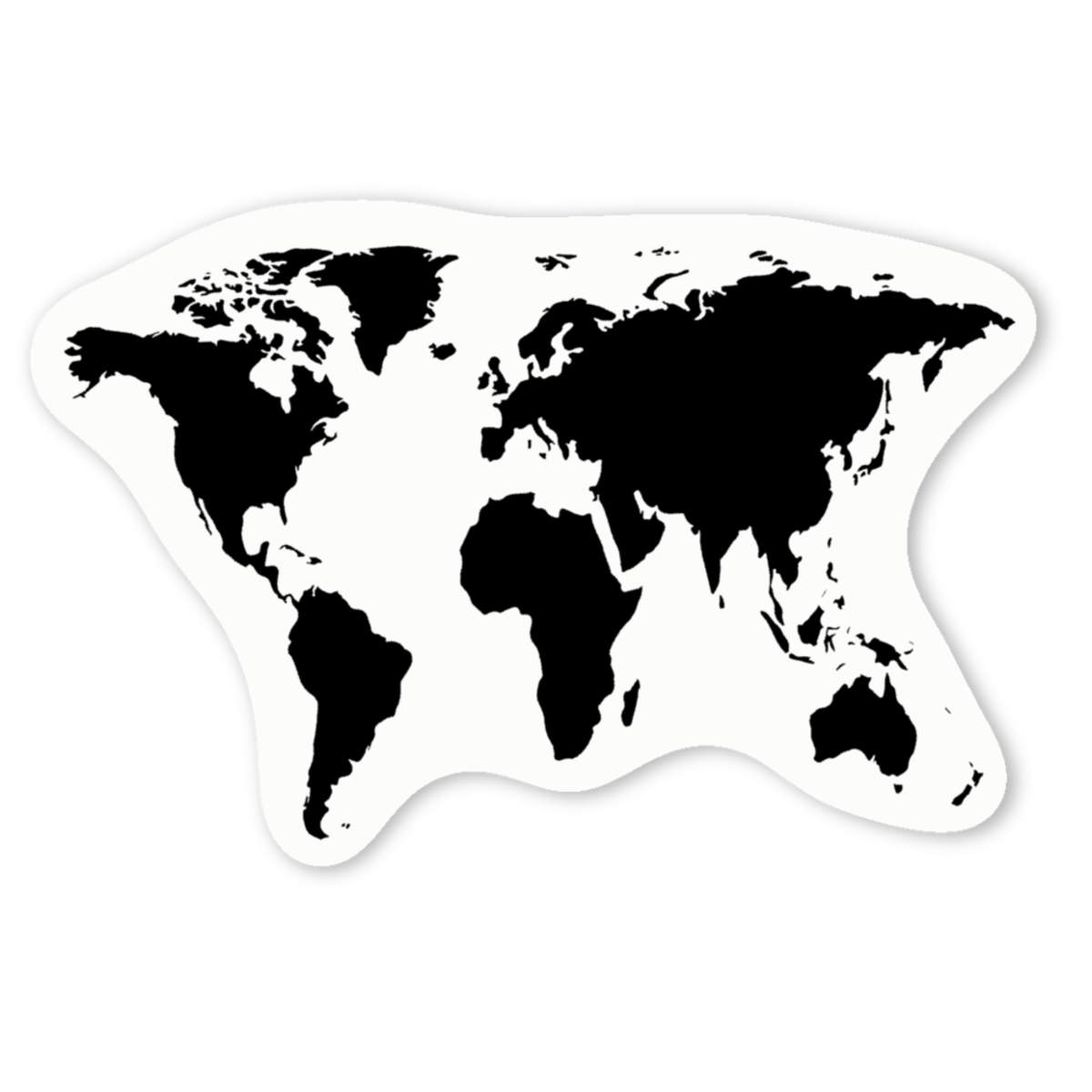 'World Map' Premium Vinyl Decal Stickers – Waterproof, Durable & Easy to Apply - Ideal for Cars, Windows, Bins and More (DW045358)