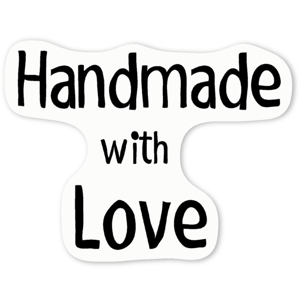 'Handmade with Love' Premium Vinyl Decal Stickers – Waterproof, Durable & Easy to Apply - Ideal for Cars, Windows, Bins and More (DW045564)