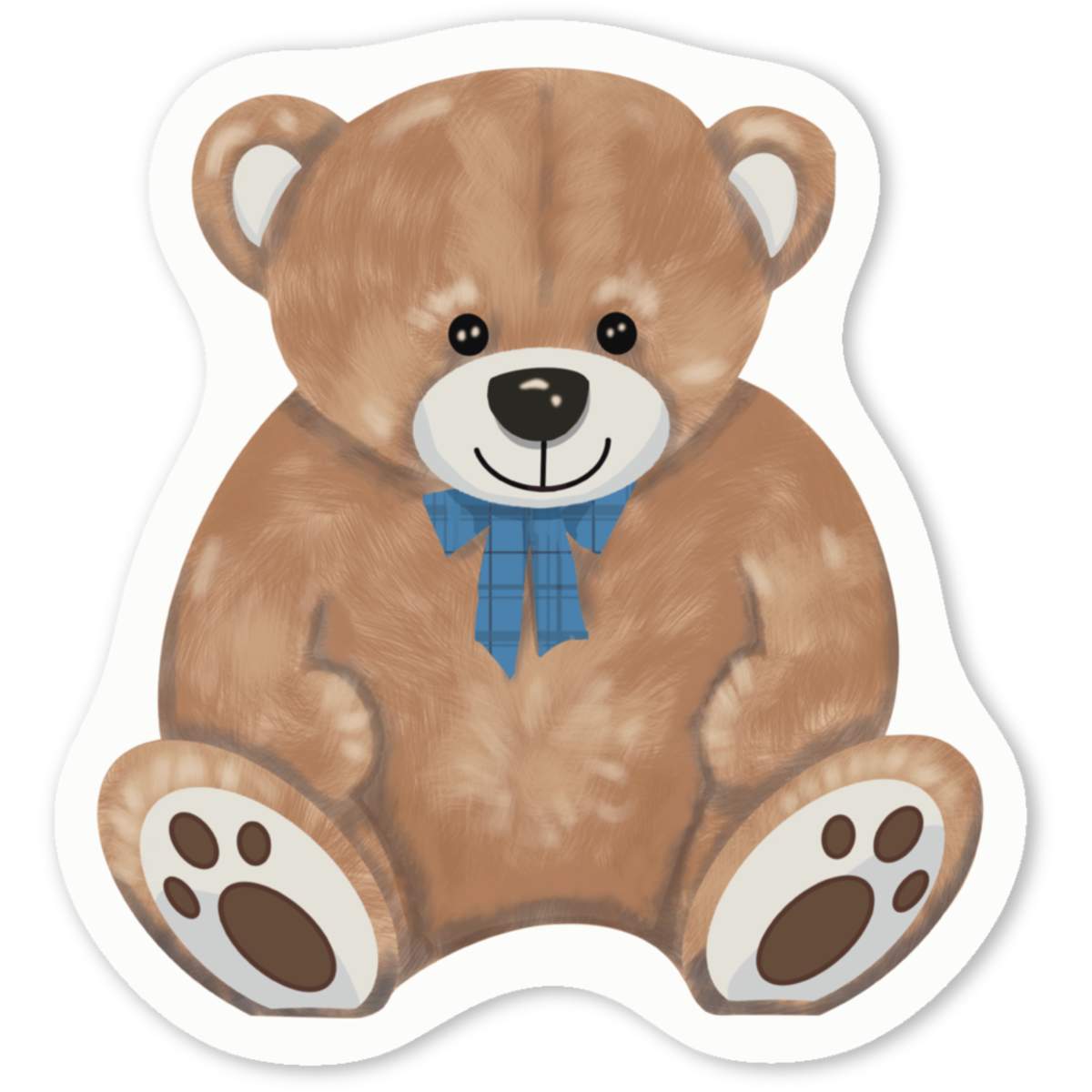'Cute Brown Teddy Bear' Premium Vinyl Decal Stickers – Waterproof, Durable & Easy to Apply - Ideal for Cars, Windows, Bins and More (DW046713)