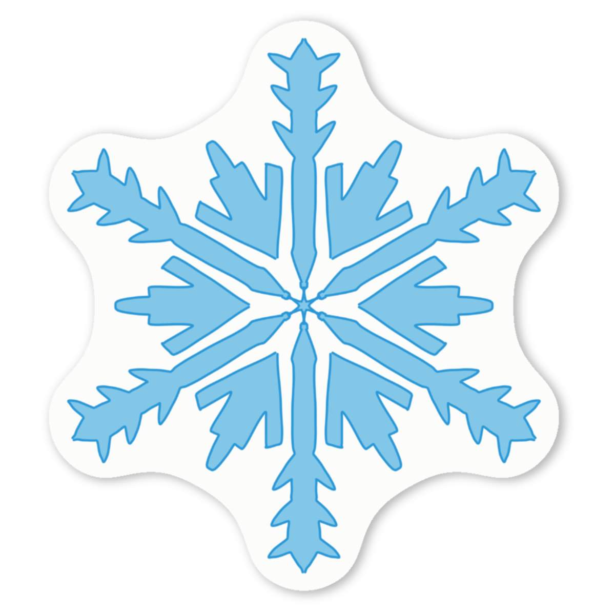 'Snowflake In Blue' Premium Vinyl Decal Stickers – Waterproof, Durable & Easy to Apply - Ideal for Cars, Windows, Bins and More (DW046755)