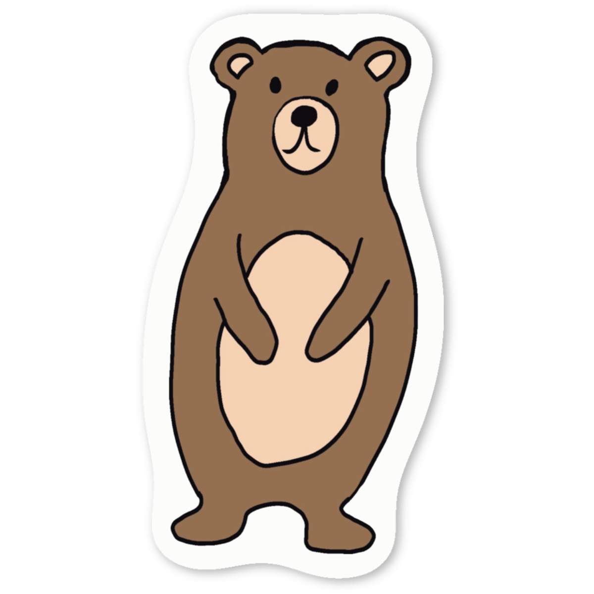'Cute Brown Bear' Premium Vinyl Decal Stickers – Waterproof, Durable & Easy to Apply - Ideal for Cars, Windows, Bins and More (DW047152)