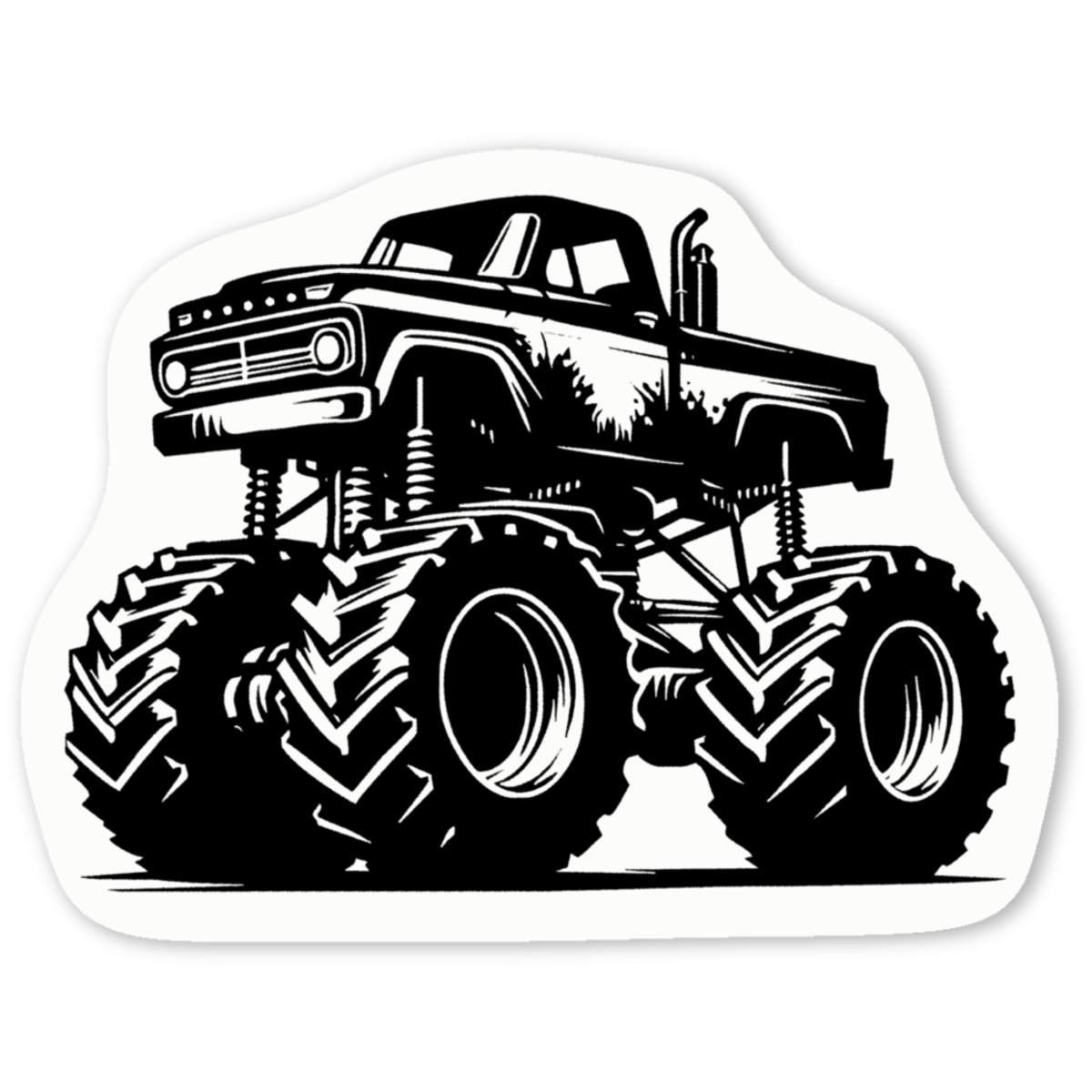 'Monster Truck' Premium Vinyl Decal Stickers – Waterproof, Durable & Easy to Apply - Ideal for Cars, Windows, Bins and More (DW047932)